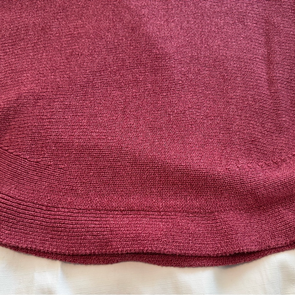 Croft & Barrow Textured Knit Tunic Sweater - Mauve Berry - 3/4 Raglan Sleeve XXL - Picture 4 of 9
